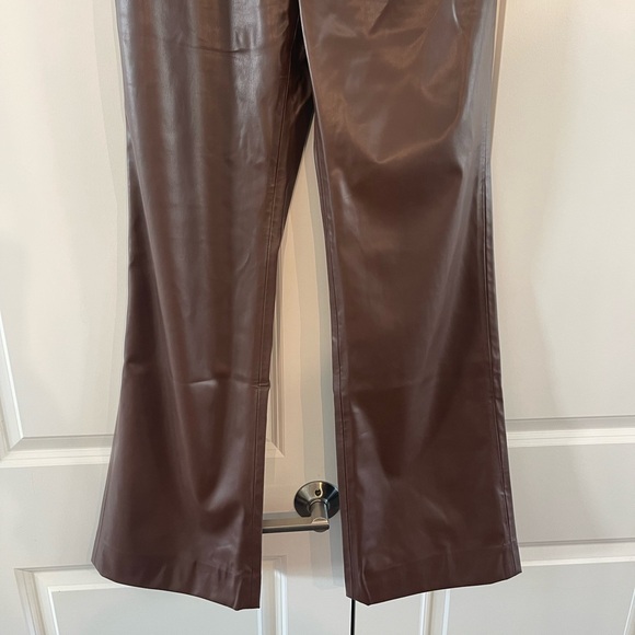 NWT Cami NYC Zenobia Vegan Leather Pant Brown Java Size 6 - Picture 8 of 15